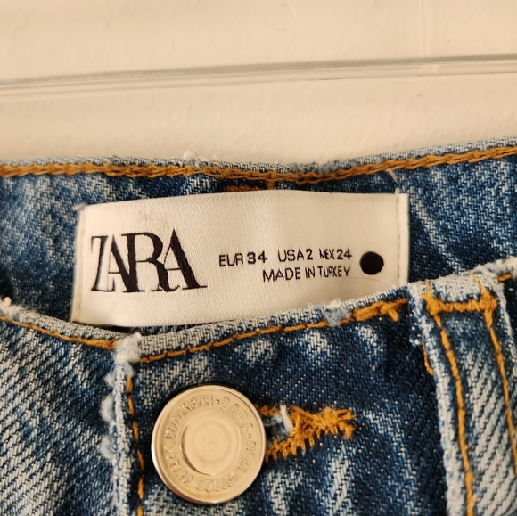 Zara Vintage Flare Jeans Sentinel Blue High Waisted Denim 2 NWT NEW - Picture 6 of 7